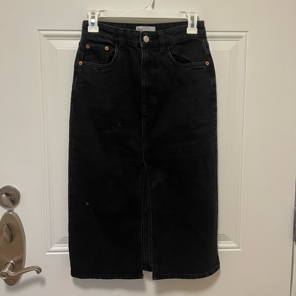 Black Denim ZARA Skirt